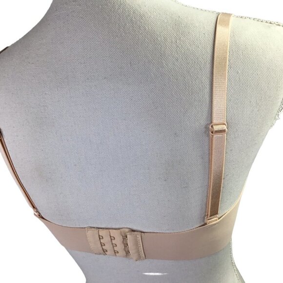 Adrienne Vittadini Studio 34C Nude Bra Push Up T Shirt Padded Underwire Multiway - Picture 4 of 7